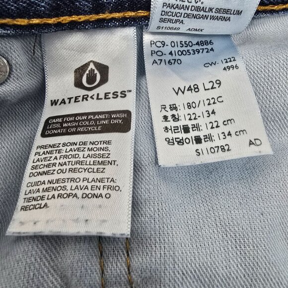 Levi's 550 Blue Jeans 48X29 Men's Straight Leg Denim - Picture 6 of 10